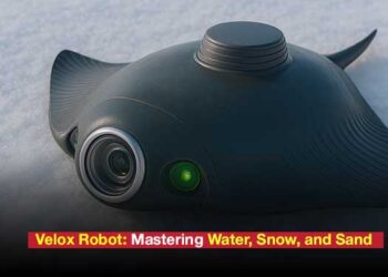 Meet the Velox robot from Pliant Energy, an amphibious robot inspired by stingrays that navigates water, ice, sand, and more using soft robotics and hyperbolic propulsion.
