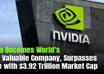 Nvidia Becomes World’s Most Valuable Company, Surpasses Apple with $3.92 Trillion Market Cap